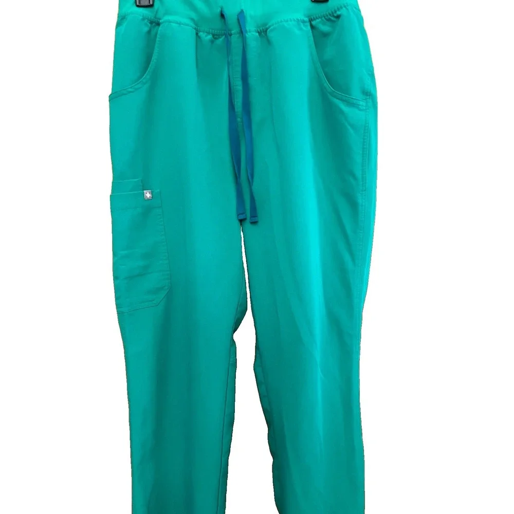 FIGS Technical Collection Womens Scrub Pants Green Sz Med/Tall